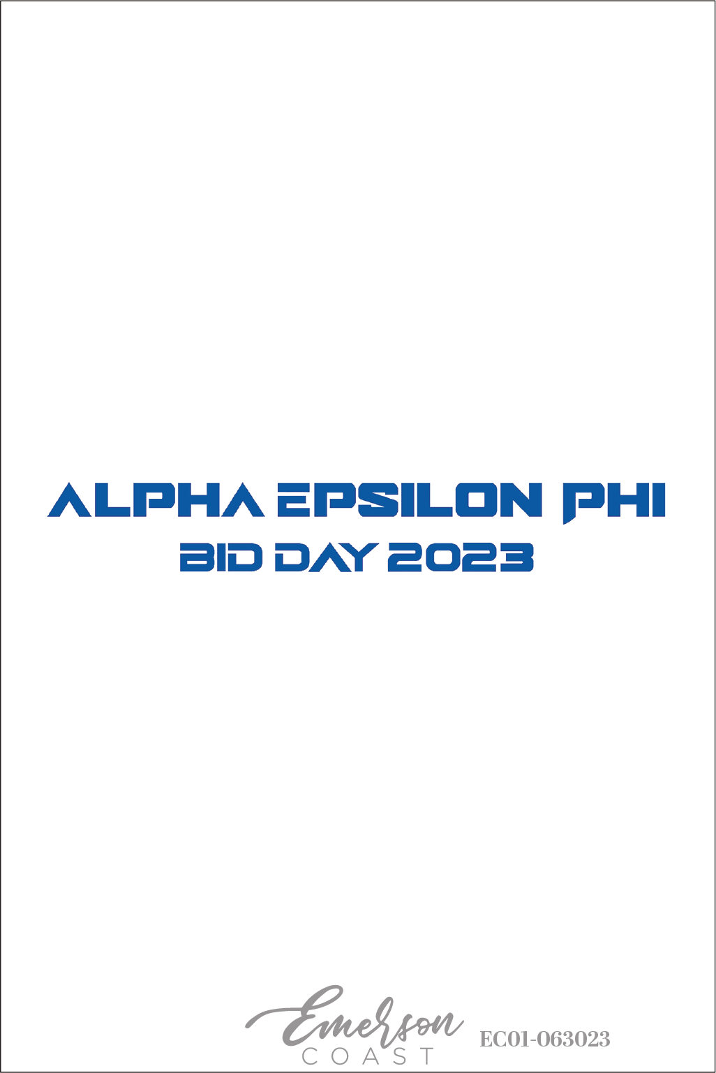 Alpha Epsilon Phi Futuristic Bid Day T-Shirt