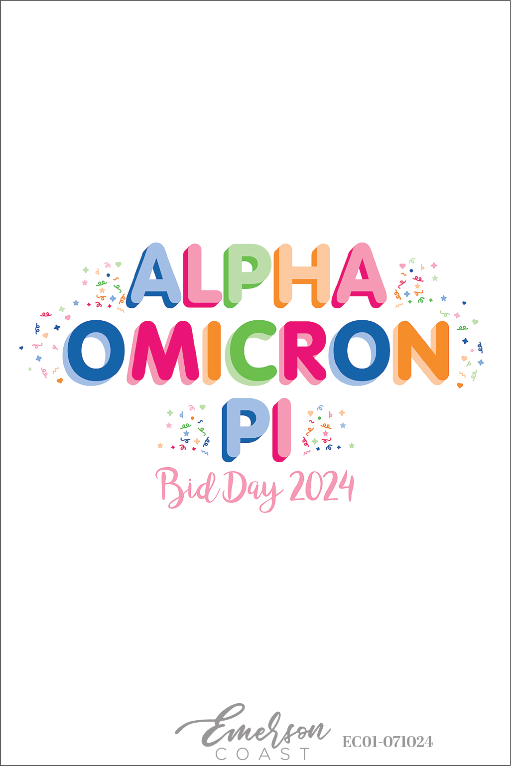 Alpha Omicron Pi Party Like Its Your Bid Day T-Shirt