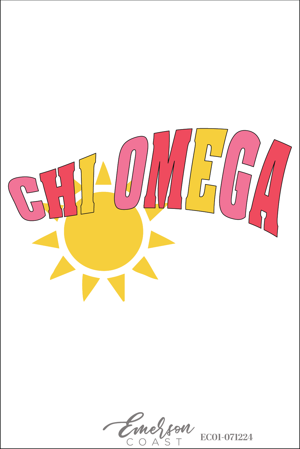 Chi Omega Colorful Sunshine Tee