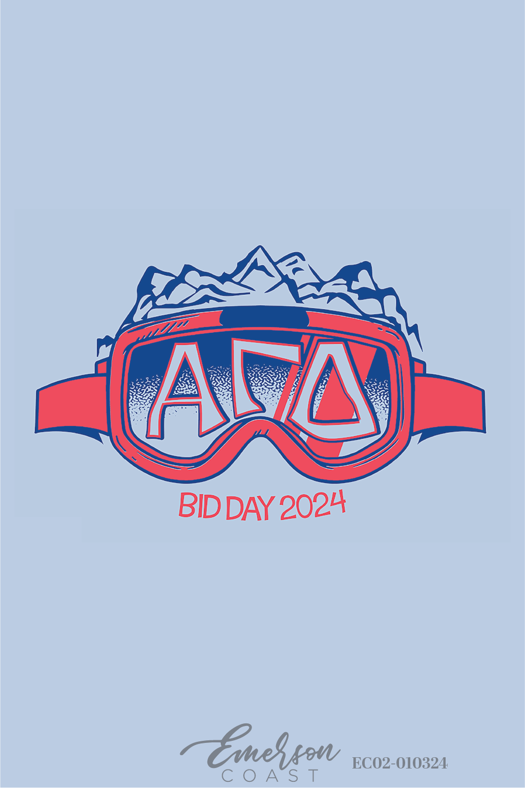Alpha Gamma Delta Snow Place Like Home Bid Day T-Shirt