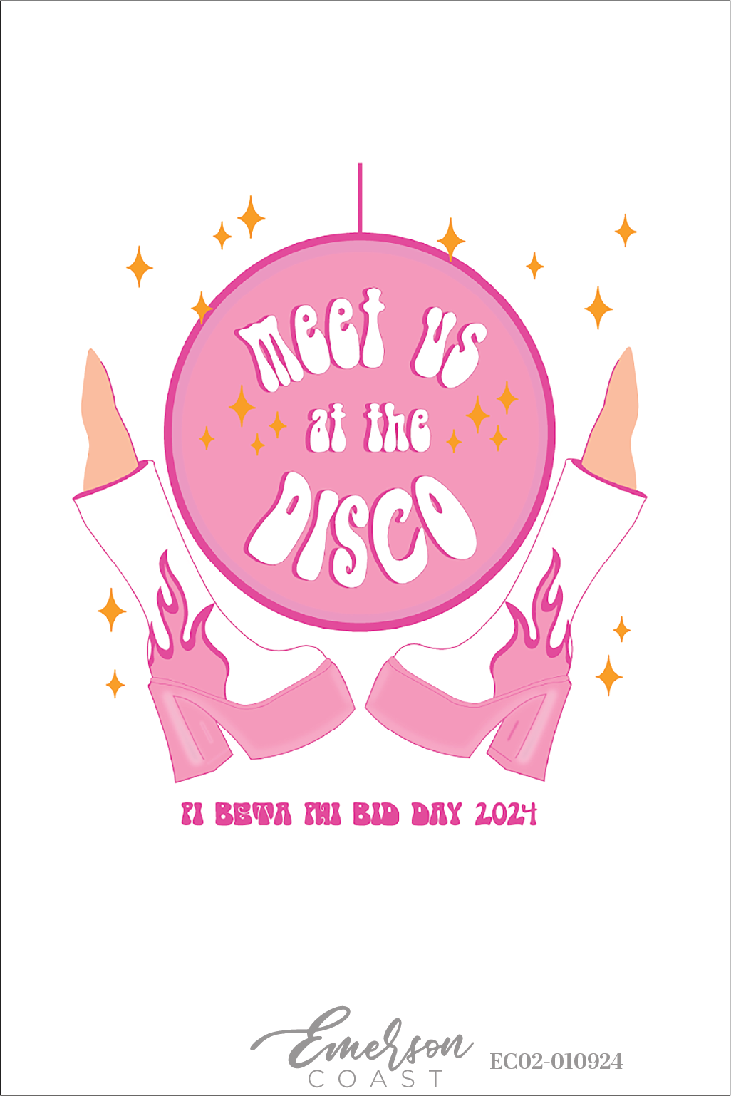 Pi Beta Phi Meet Me At The Disco Bid Day T-Shirt
