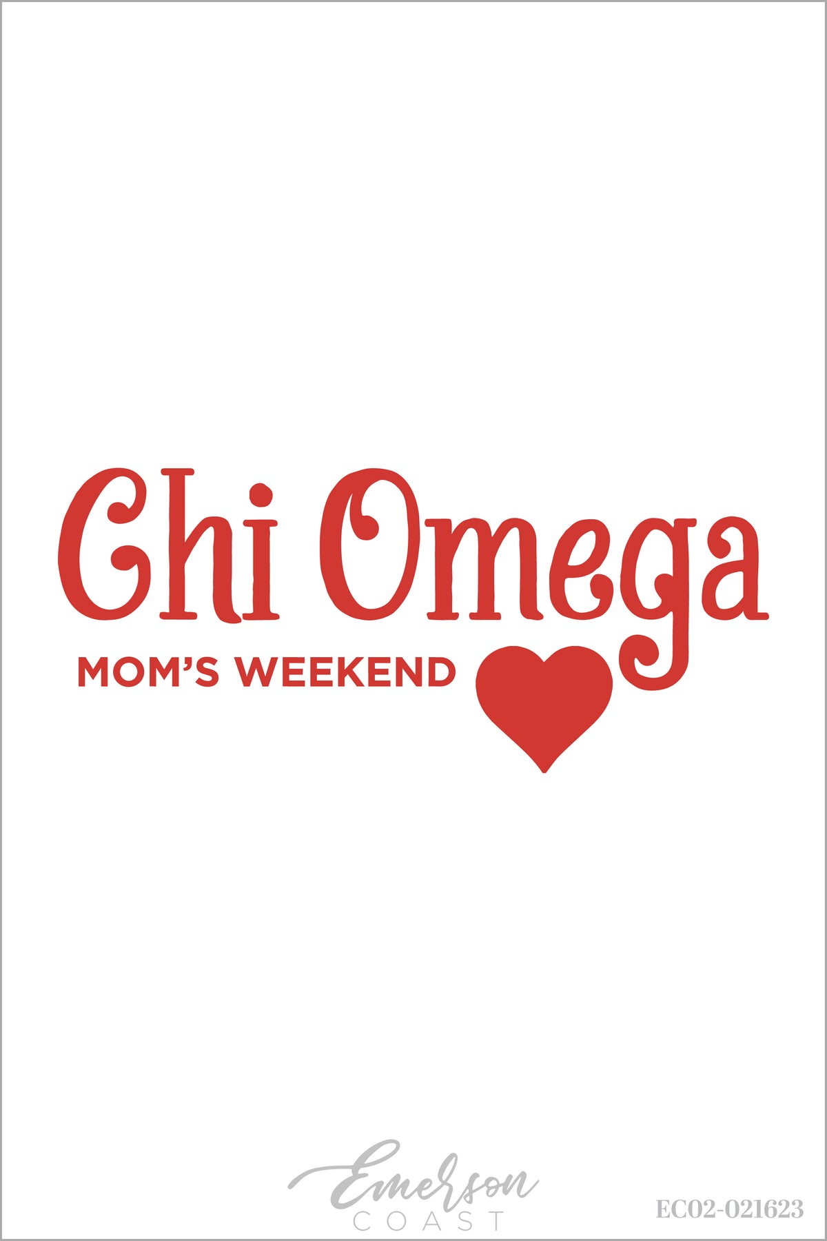 Chi Omega Kansas State University Mom's Day Heart T-Shirt