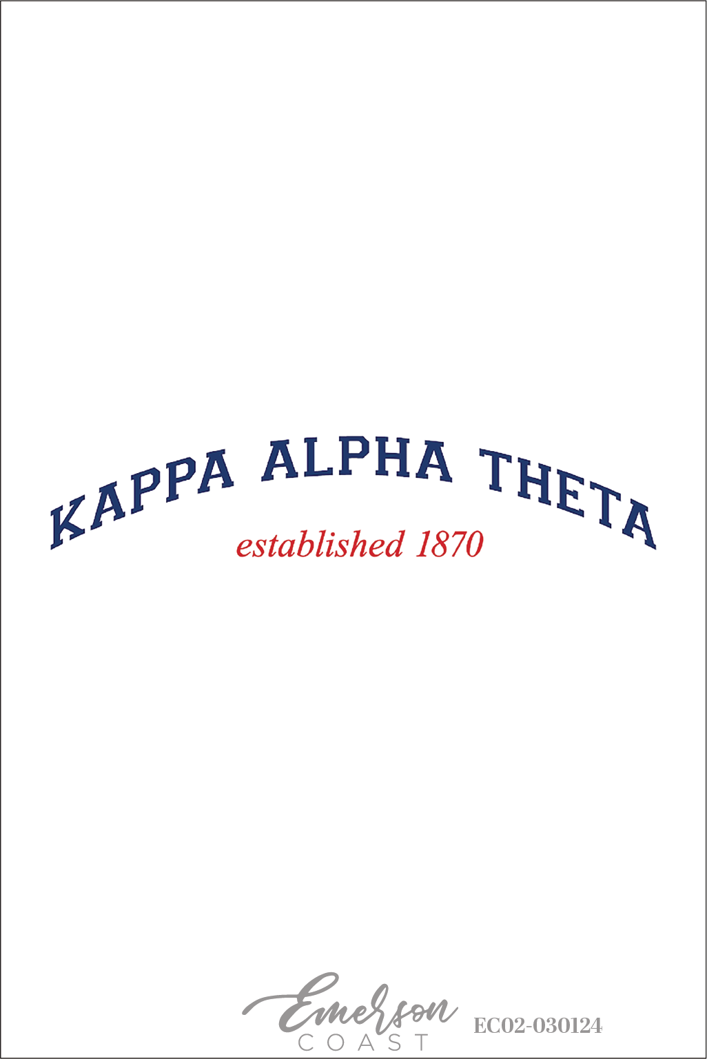 Kappa Alpha Theta Simple Bid Day T-Shirt