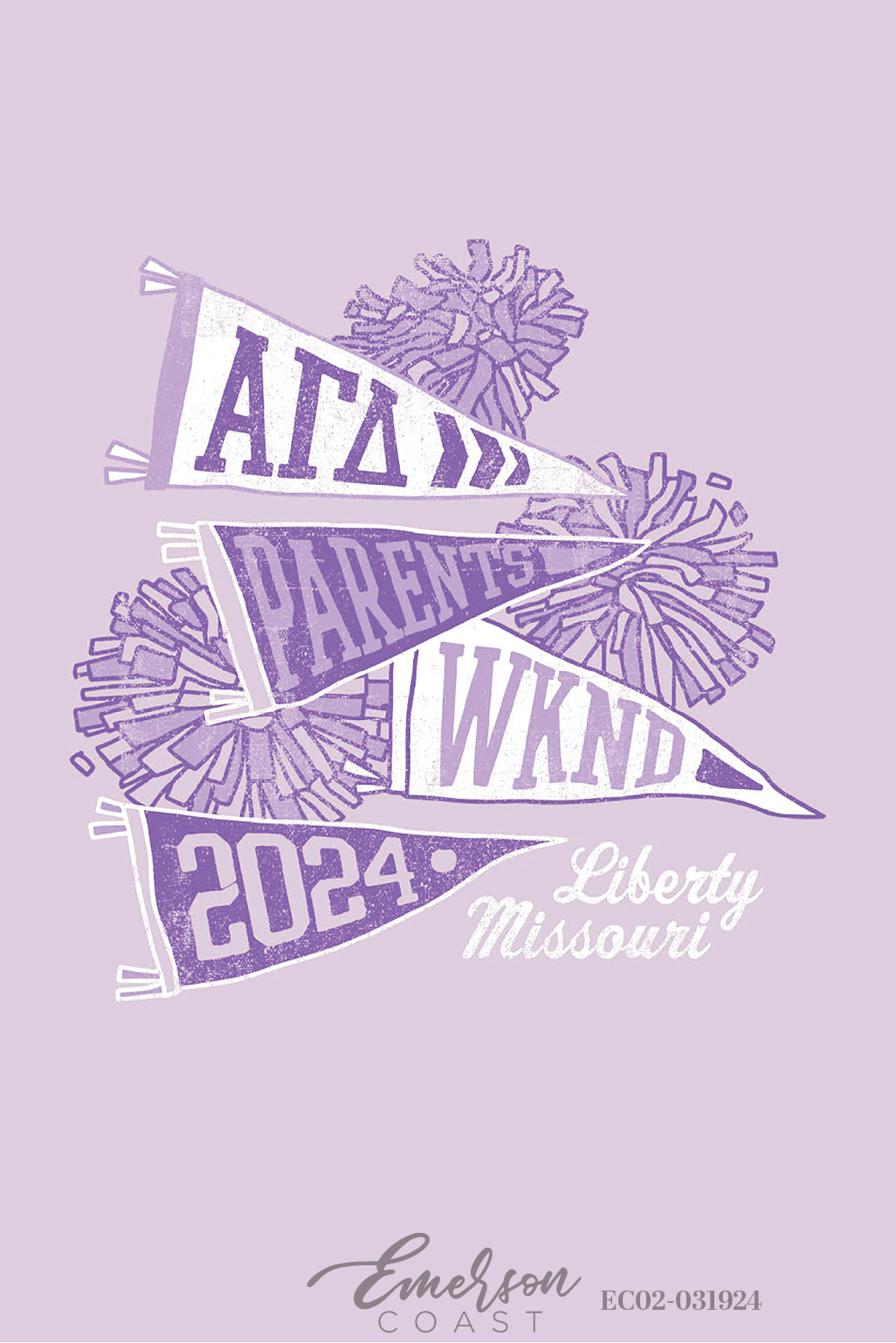 Alpha Gamma Delta William Jewell College Parents Weekend Pennants T-Shirt