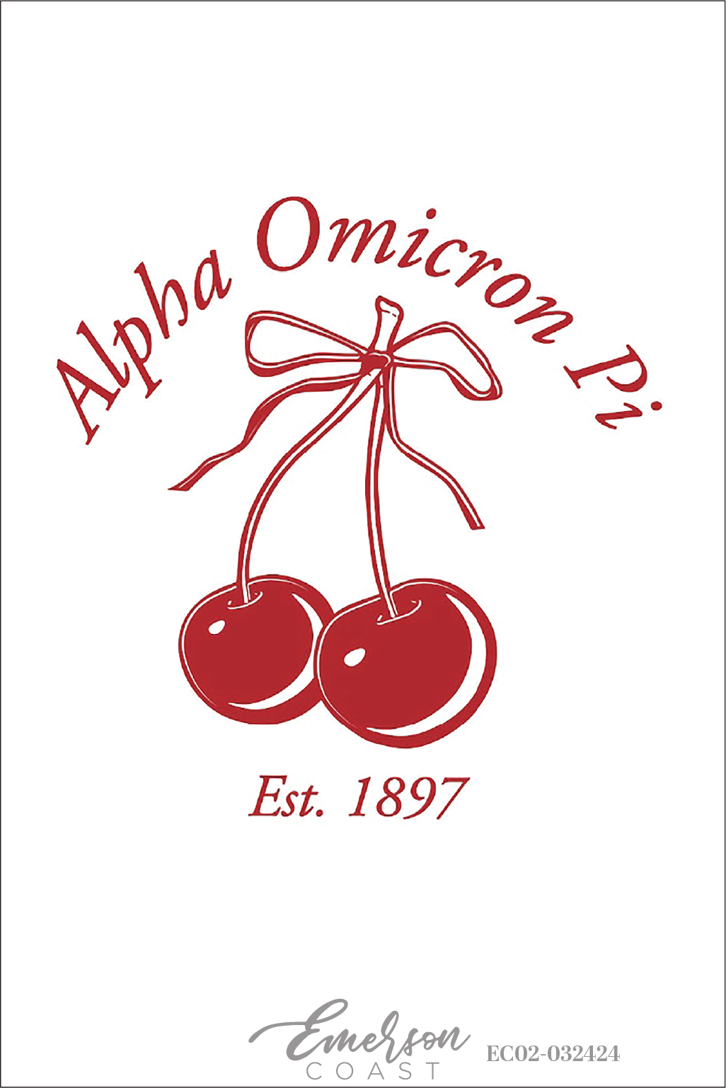 Alpha Omicron Pi Cherry Bid Day T-Shirt