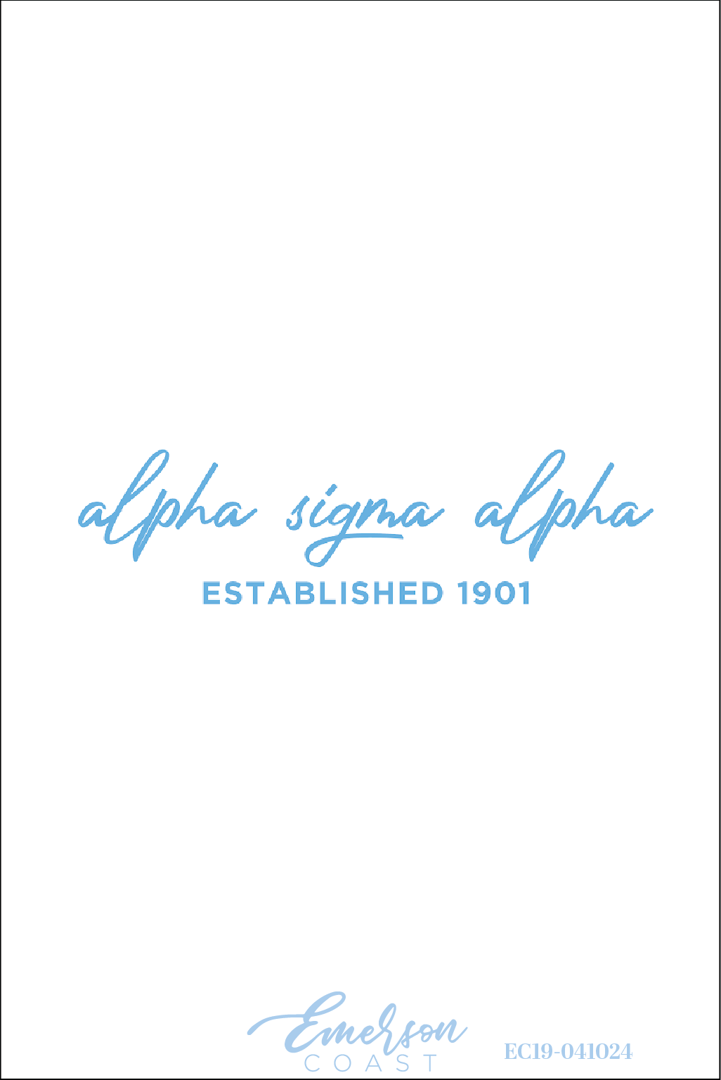 Alpha Sigma Alpha Blue Script PR Henley