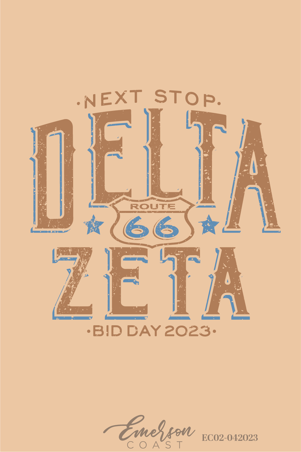 Delta Zeta Route 66 Bid Day T-Shirt