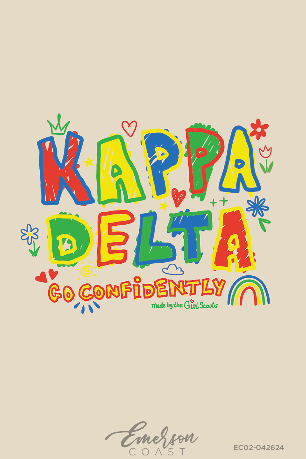 Kappa Delta Go Confidently Doodle Tee