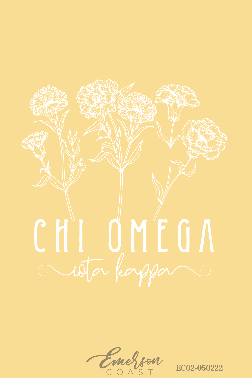 Chi Omega Troy University Yellow Recruitment Shirt