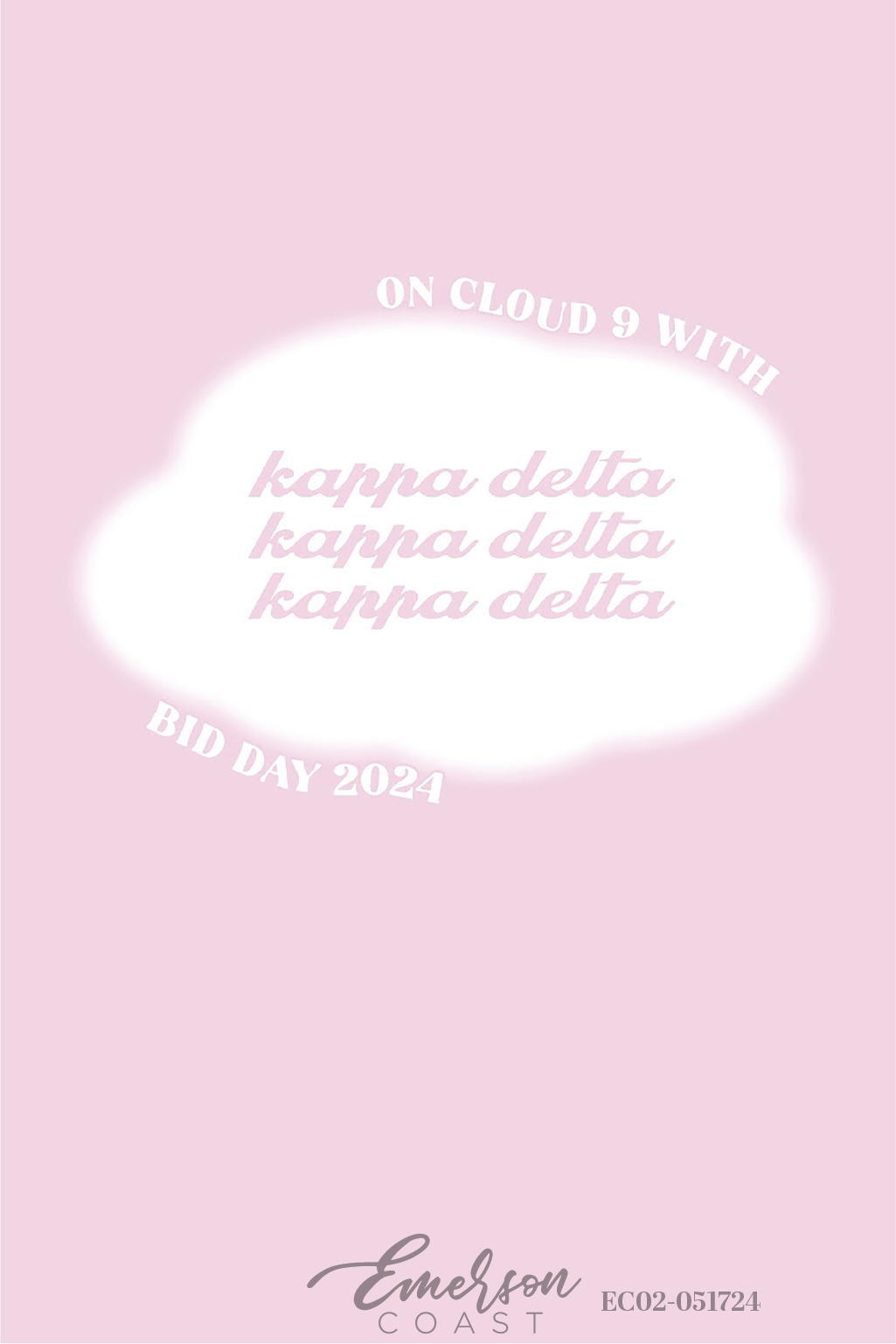 Kappa Delta On Cloud 9 Bid Day T-Shirt