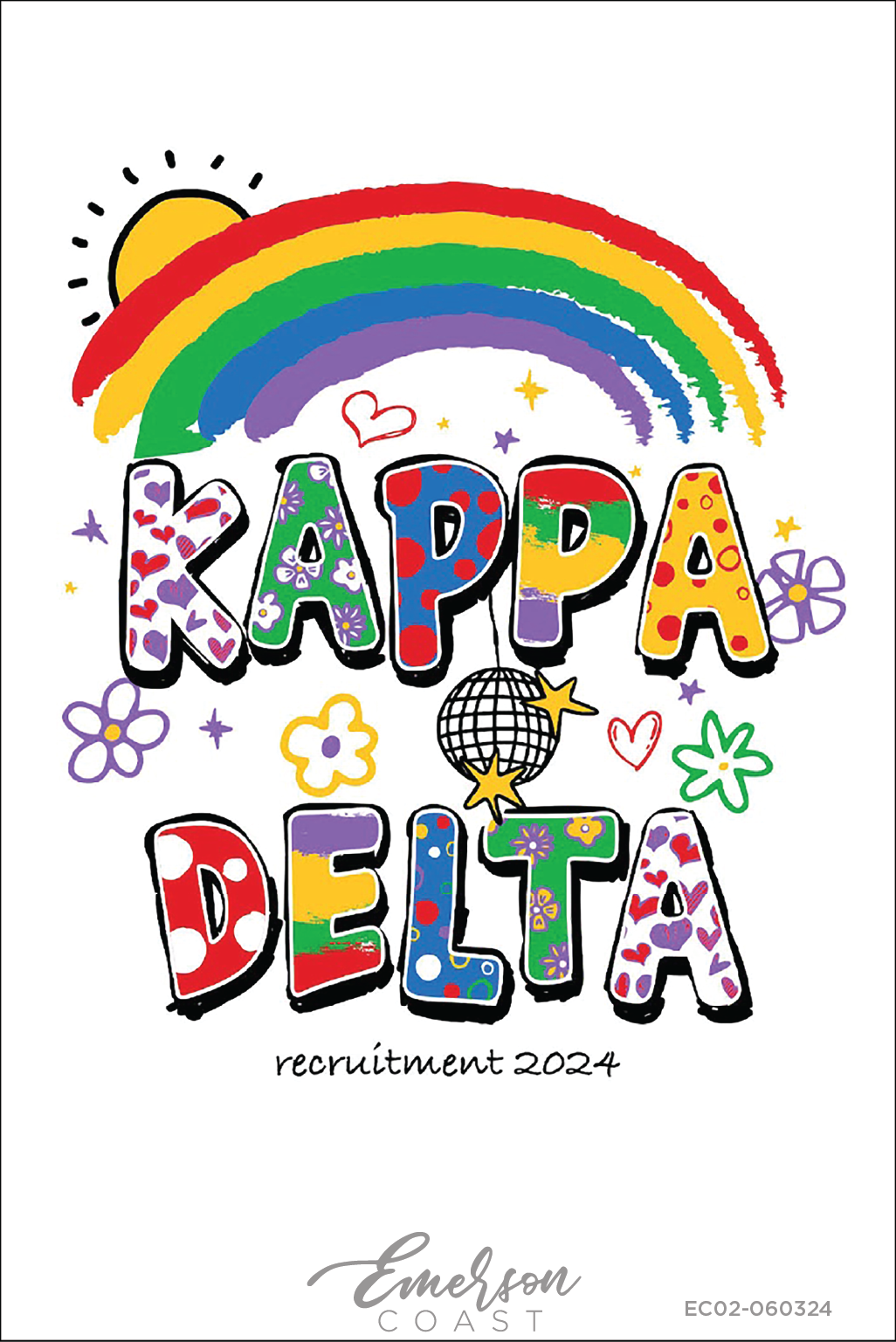 Kappa Delta Rainbow Doodle Philanthropy Tee