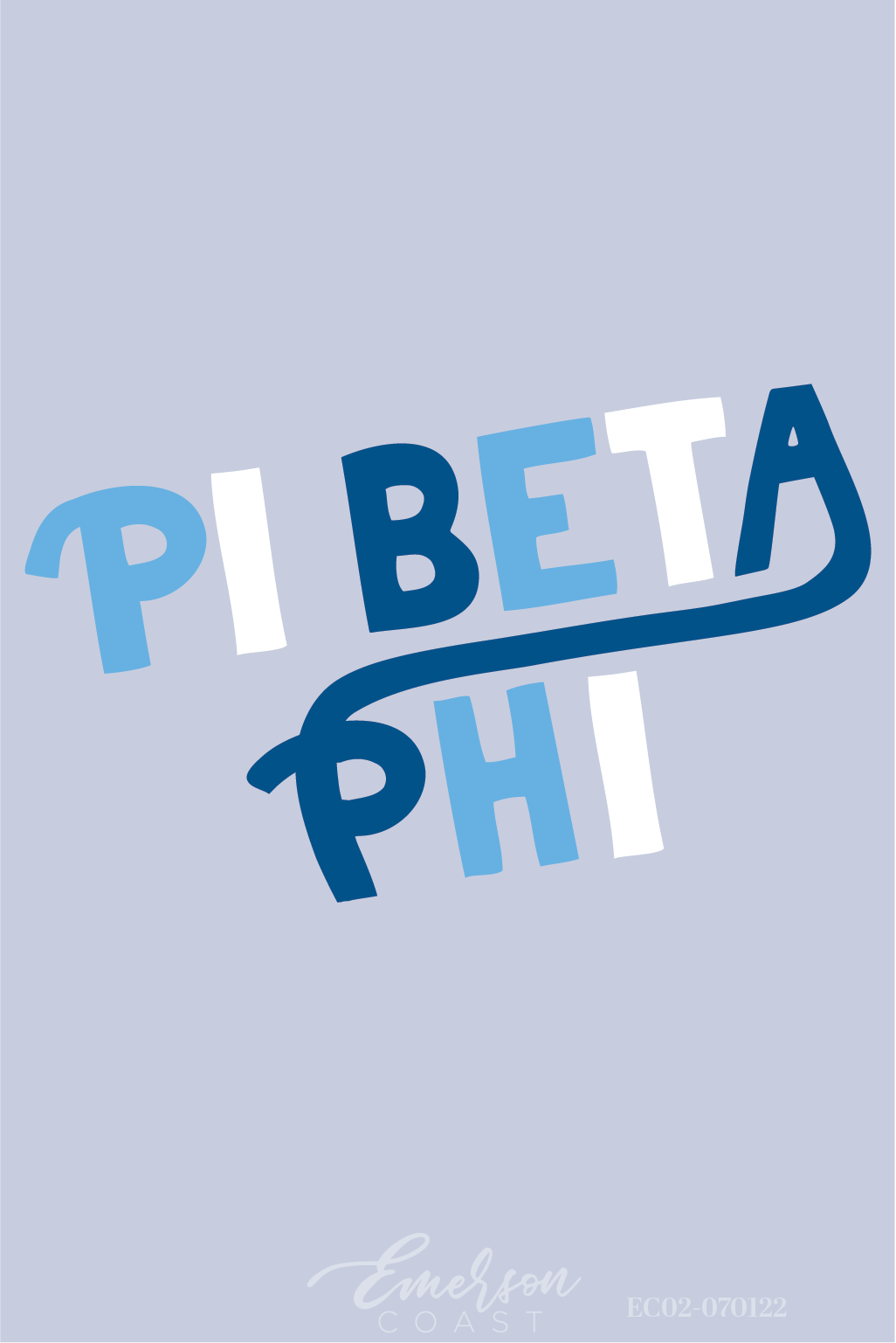Pi Beta Phi Shades Of Blue Recruitment Tshirt