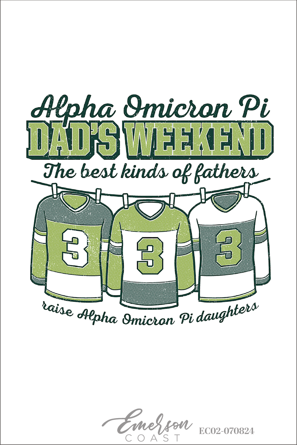 Alpha Omicron Pi Michigan State University Dad's Weekend Hockey T-Shirt