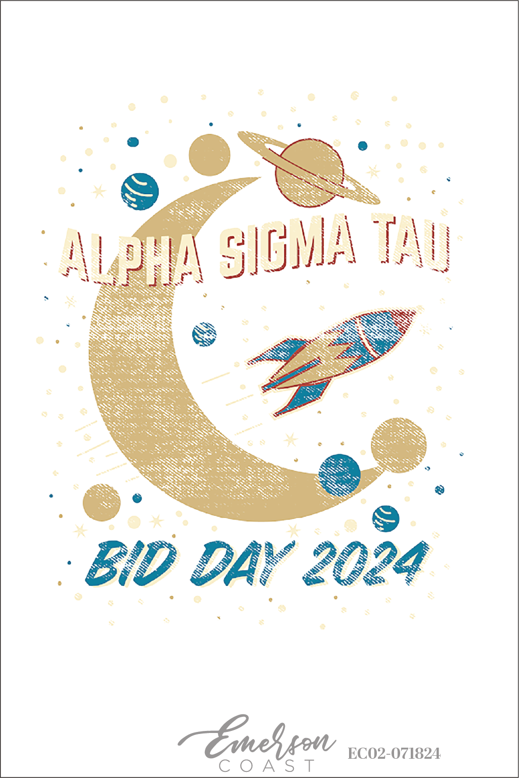 Alpha Sigma Tau Space Bid Day T-Shirt
