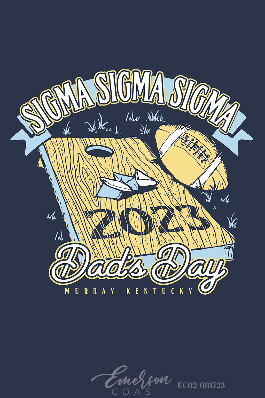 Sigma Sigma Sigma Murray State University Dad's Weekend Cornhole T-Shirt