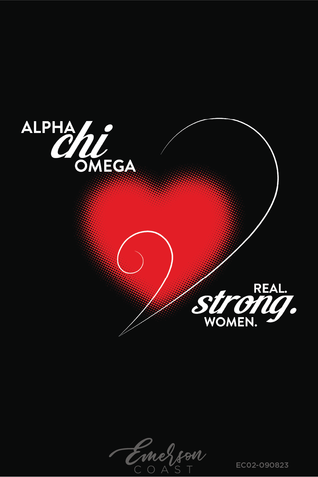 Alpha Chi Omega Red Heart Philanthropy Baby Tee