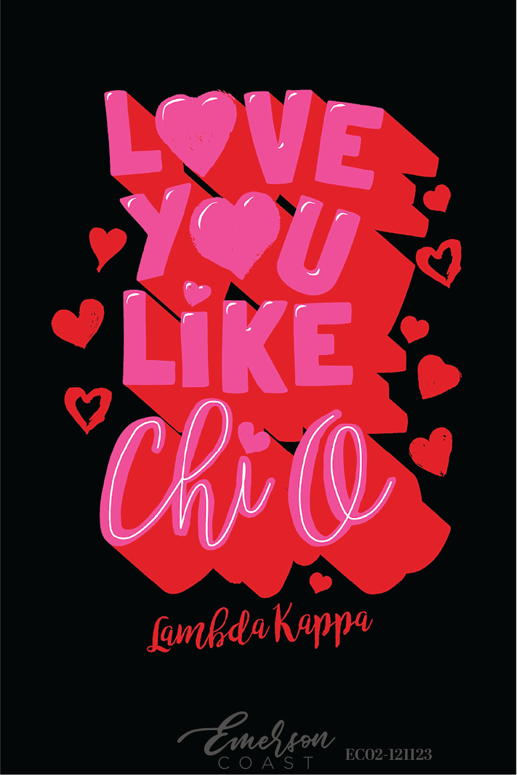 Chi Omega Love You Like XO Recruitment Tee