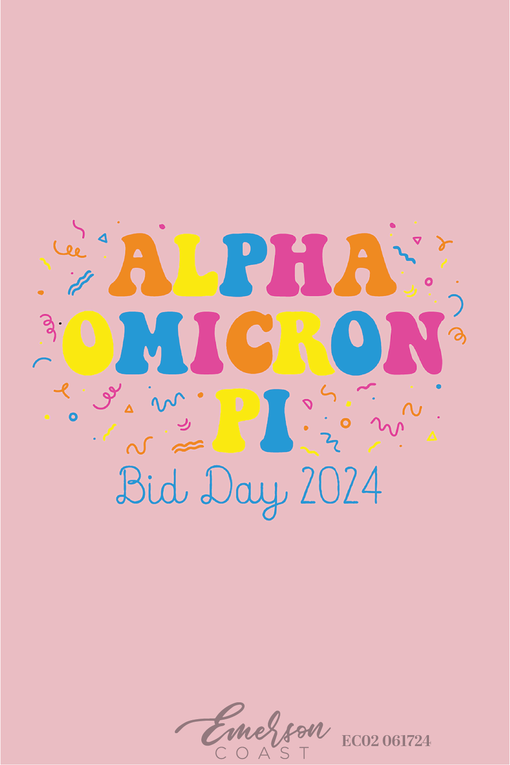 EC02 061724 Alpha Omicron Pi Birthday Bid Day T-Shirt