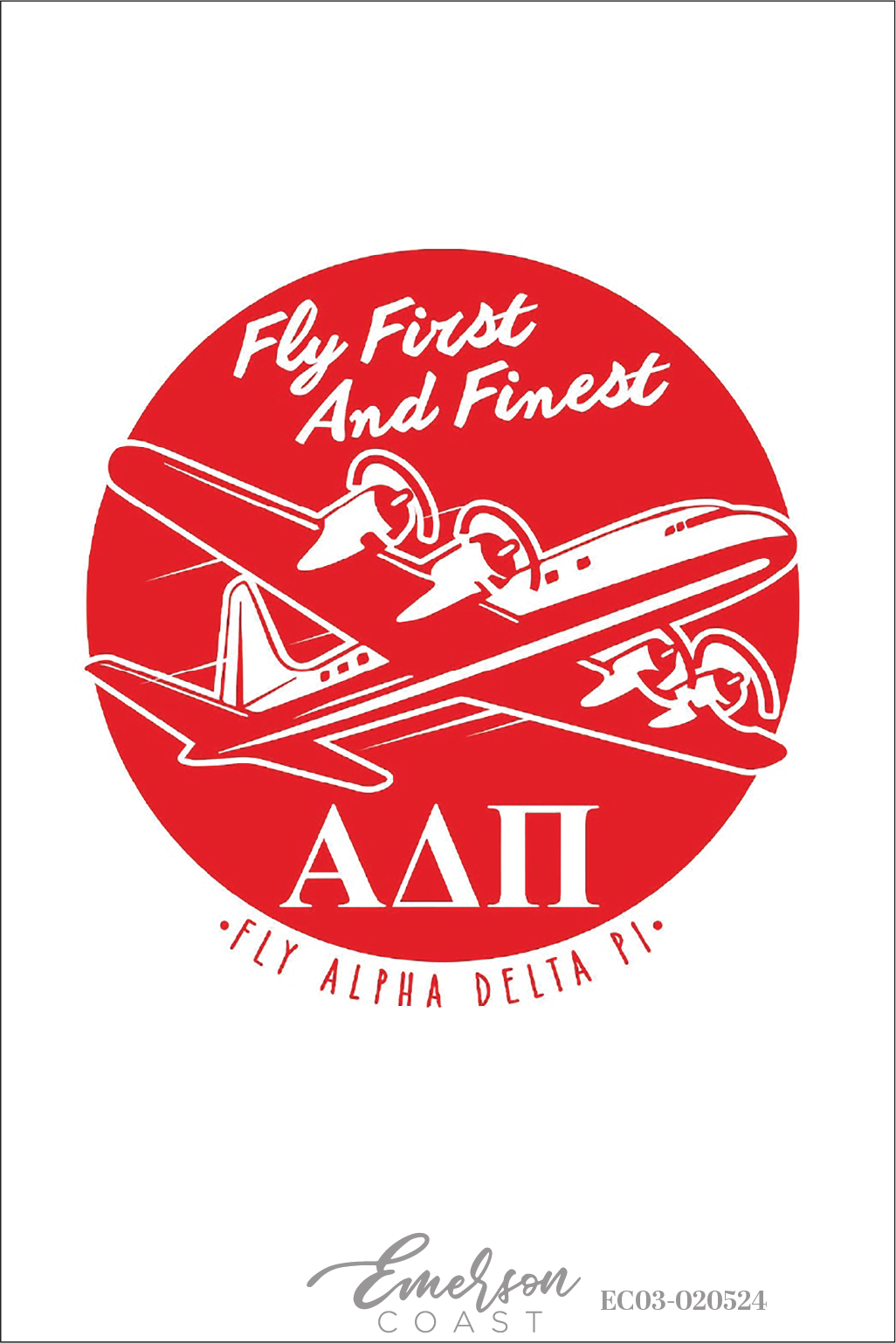 Alpha Delta Pi Fly First And Finest Bid Day T-Shirt
