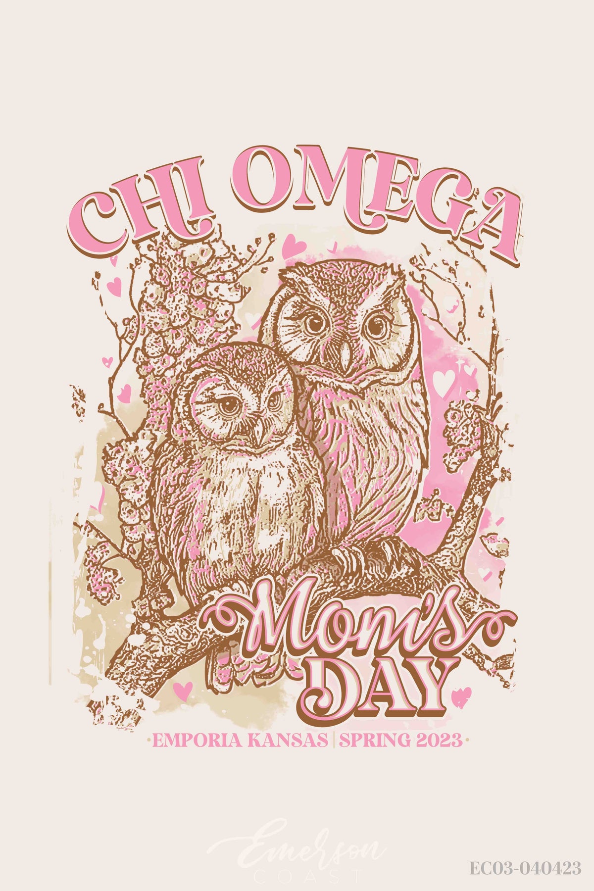 Chi Omega Emporia State University Mom's Day T-Shirt
