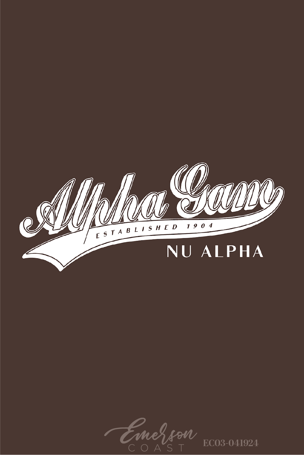 Alpha Gamma Delta Brown Recruitment T-shirt