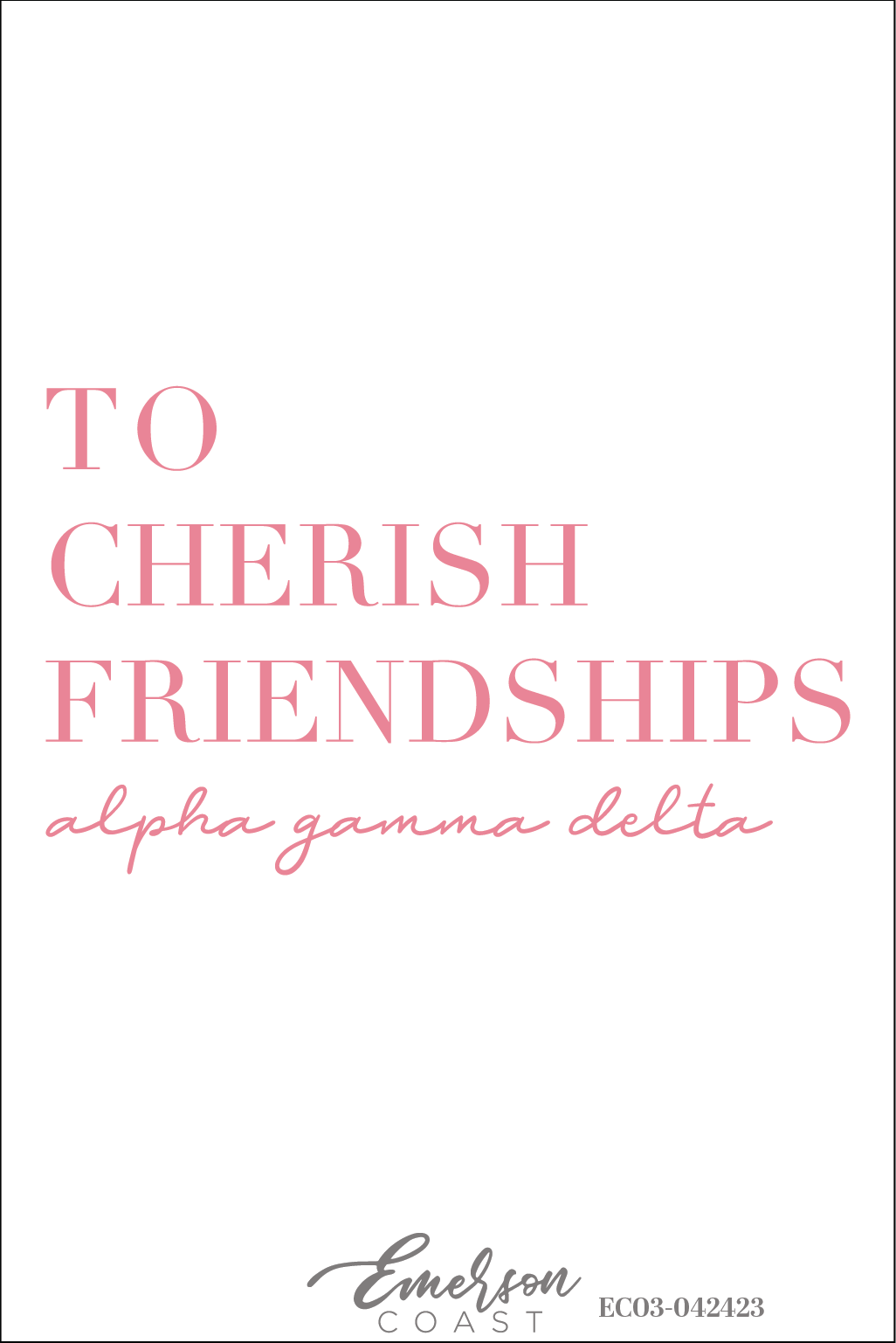 Alpha Gamma Delta To Cherish Friendships Recruitment Slouchy Tee