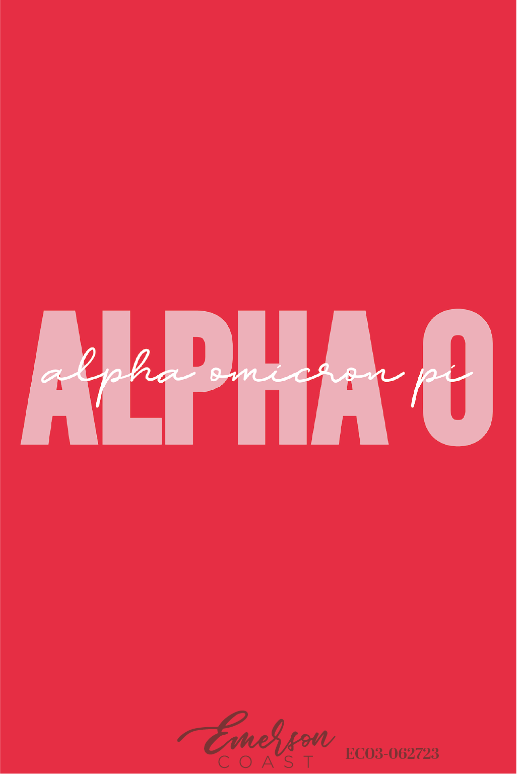 Alpha Omicron Pi University Of Tennessee At Martin Red Recruitment Tee