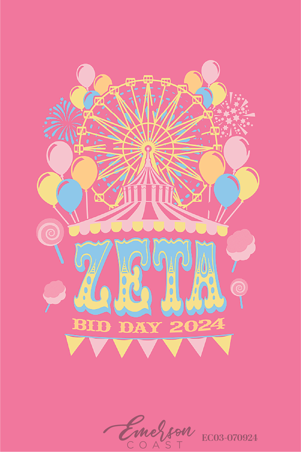 Zeta Tau Alpha Carnival Bid Day T-Shirt