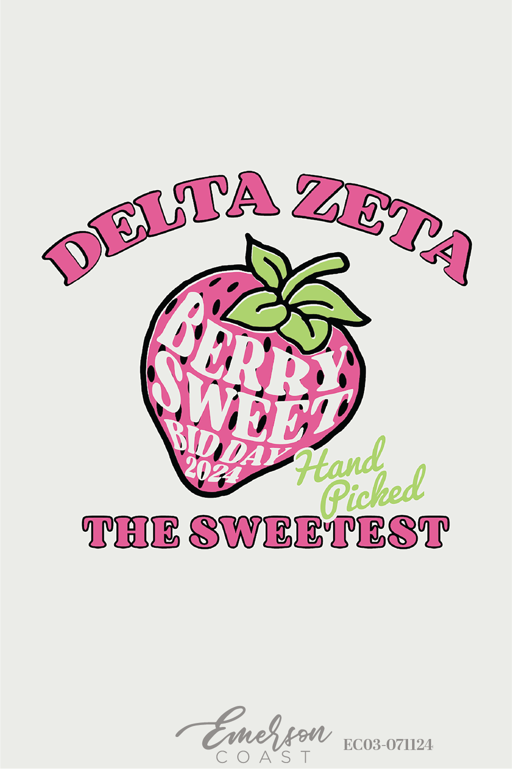 Delta Zeta Berry Sweet Bid Day T-Shirt