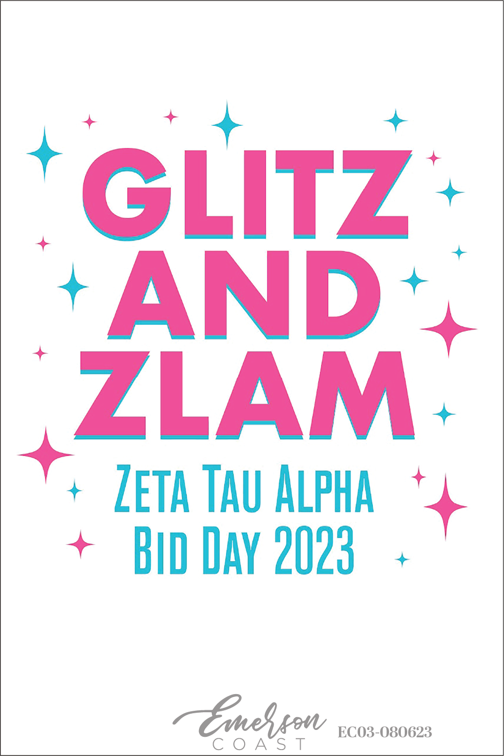 Zeta Tau Alpha Glitz And Zlam Bid Day T-Shirt
