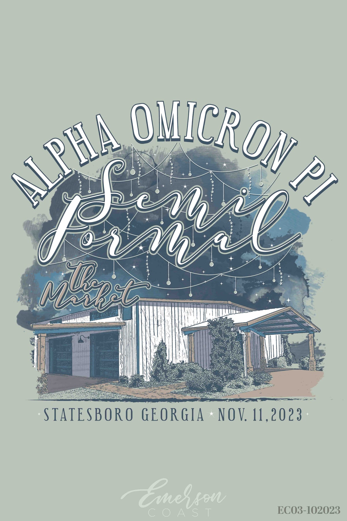Alpha Omicron Pi Georgia Southern University Semi Formal T-shirt