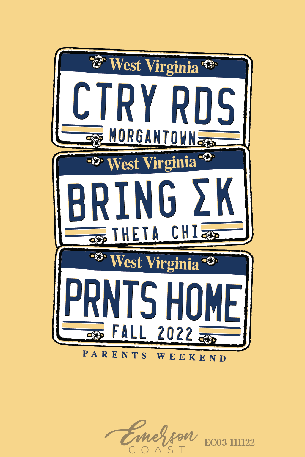 Sigma Kappa West Virginia University Parents Weekend City Roads T-Shirt