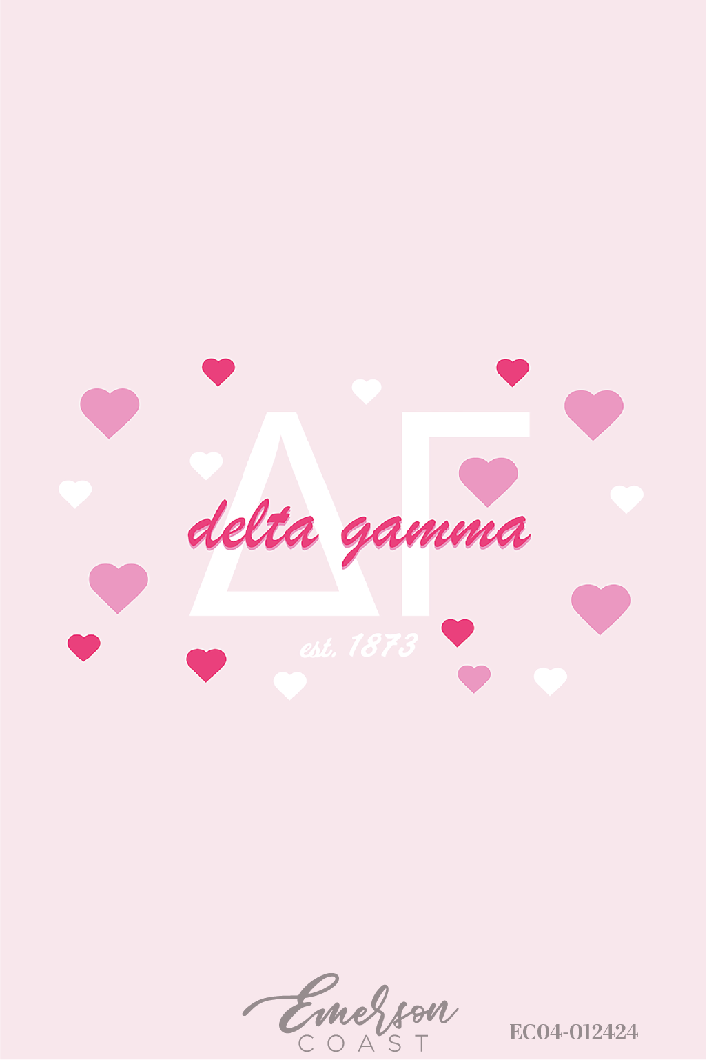 Delta Gamma Pink Hearts Recruitment Tee