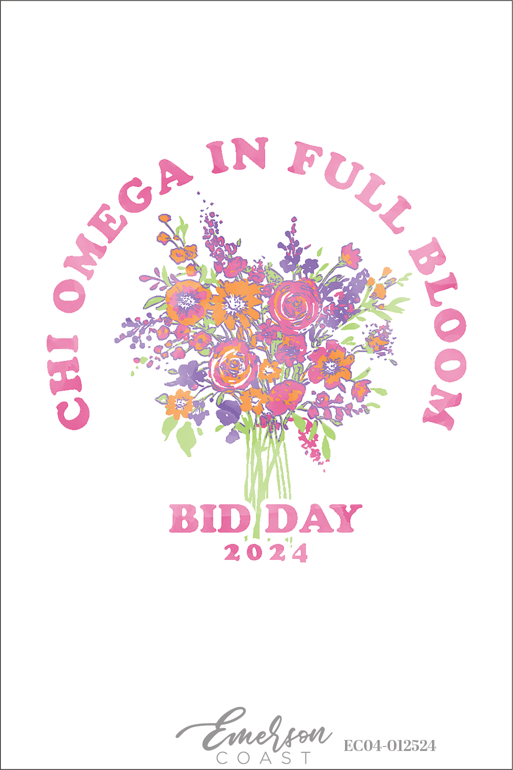 Chi Omega In Full Bloom Bid Day T-Shirt