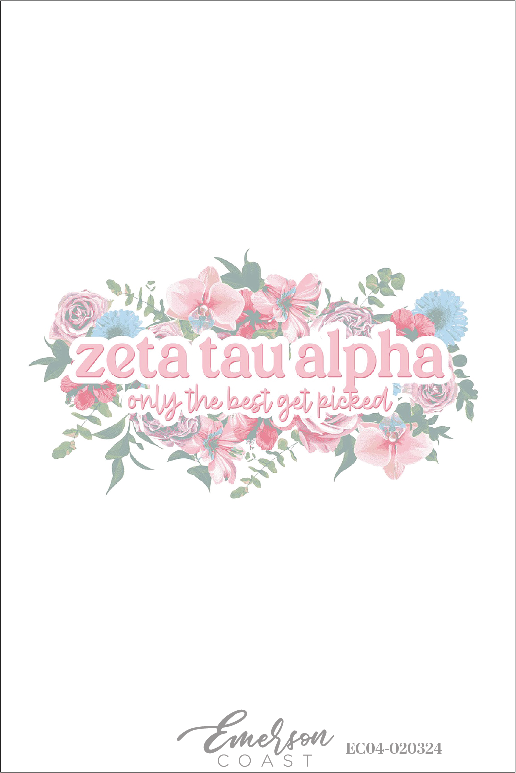 Zeta Tau Alpha Only The Best Get Picked Bid Day T-Shirt