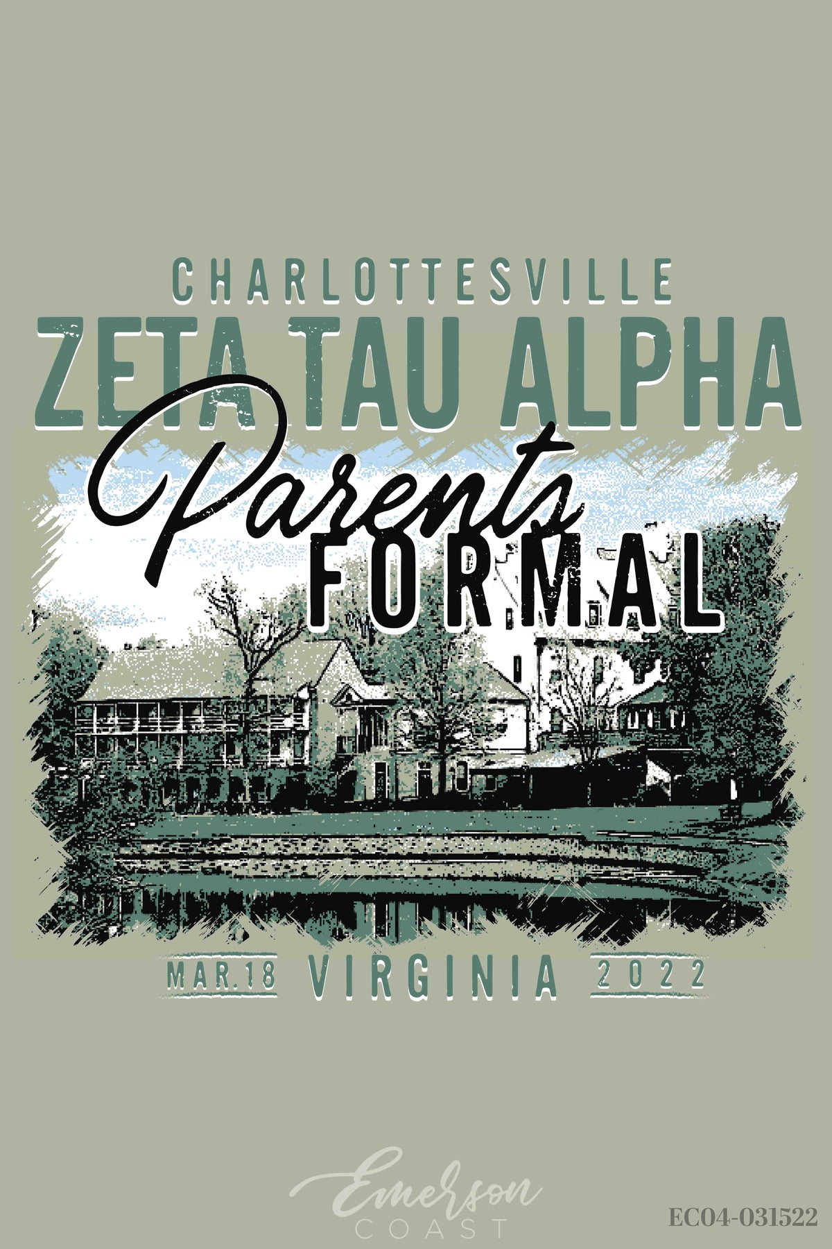 Zeta Tau Alpha University of Virginia Parents Formal T-shirt
