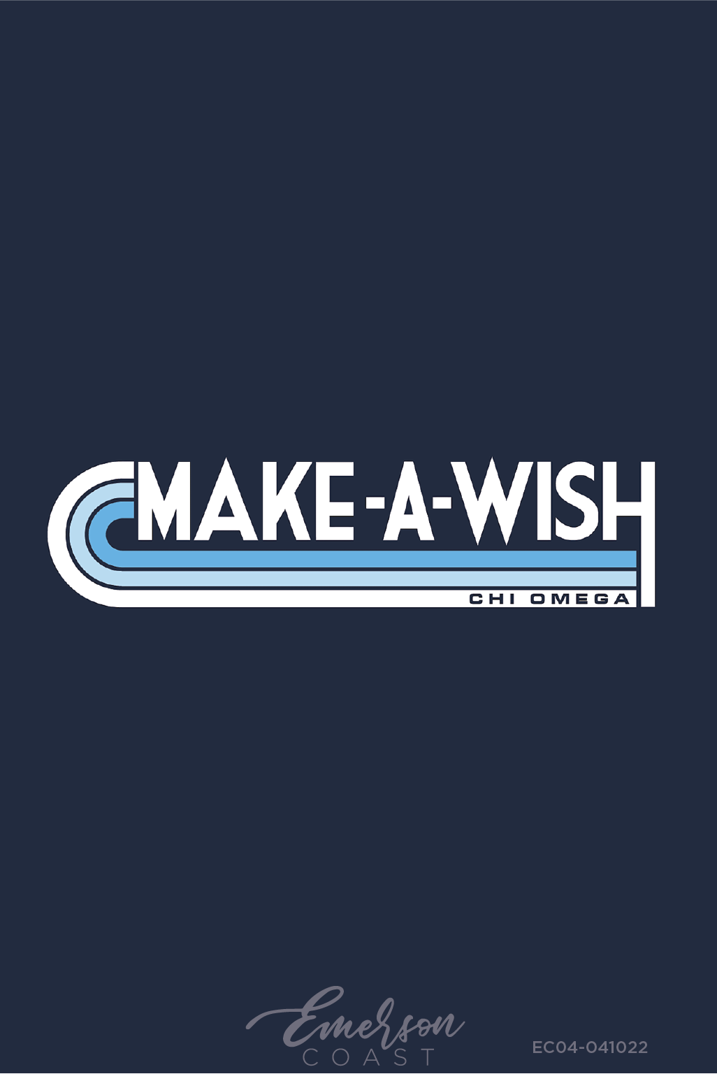 Chi Omega Navy Make A Wish Tee