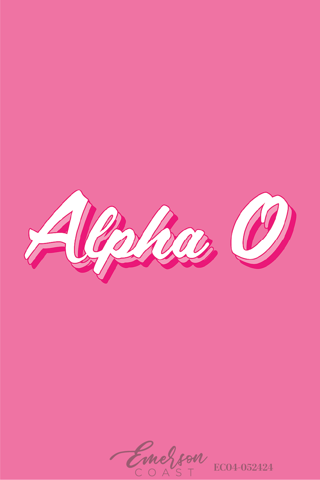 Alpha Omicron Pi Pink Recruitment Tee