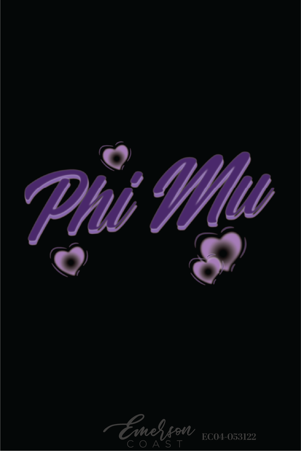 Phi Mu Y2K Hearts Bid Day T-Shirt