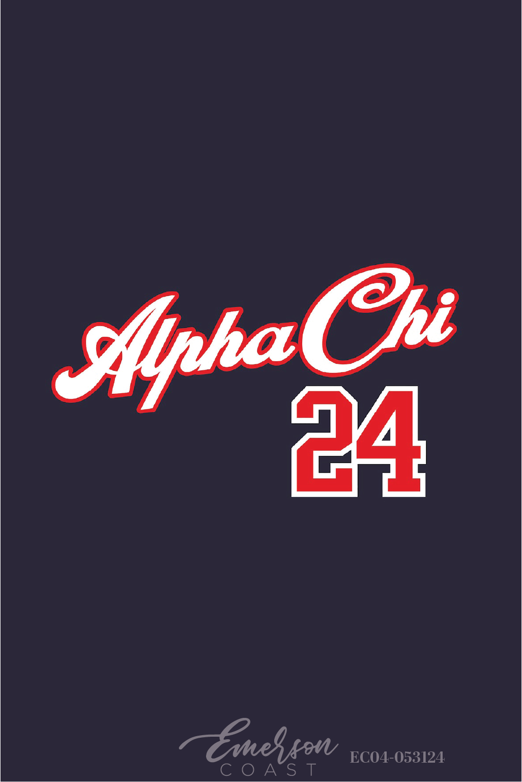 Alpha Chi Omega Navy Baseball Bid Day T-Shirt