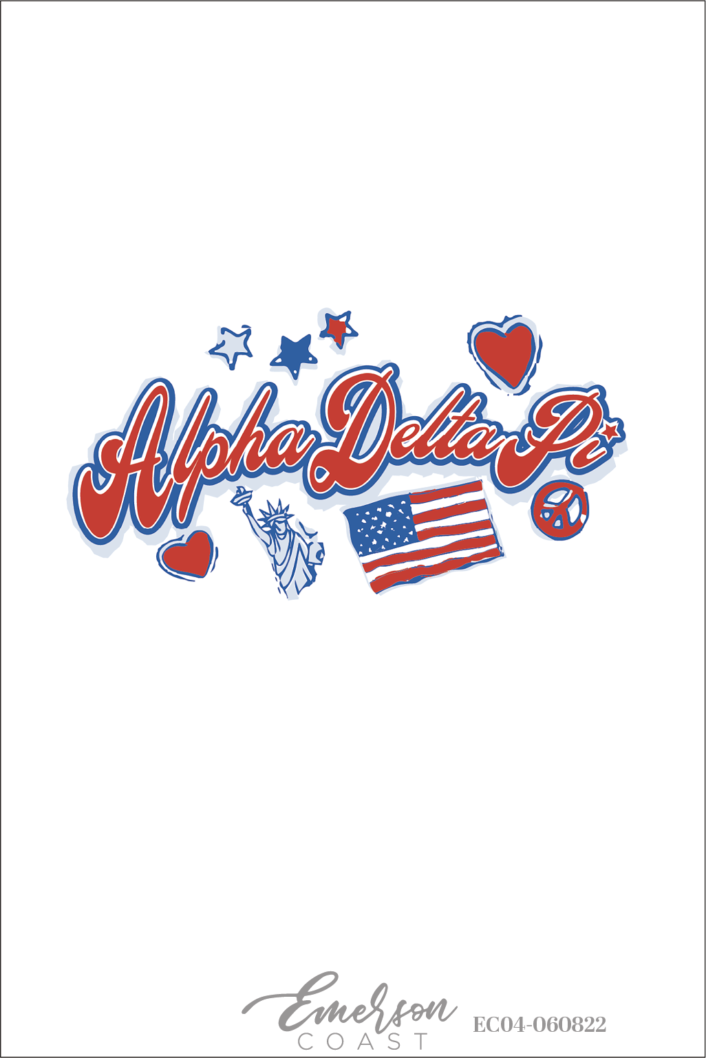 Alpha Delta Pi American Bid Day T-Shirt