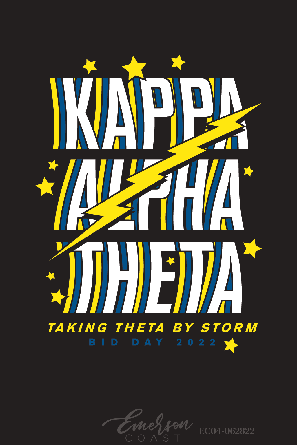 Kappa Alpha Theta Taking Theta By Storm Bid Day T-Shirt