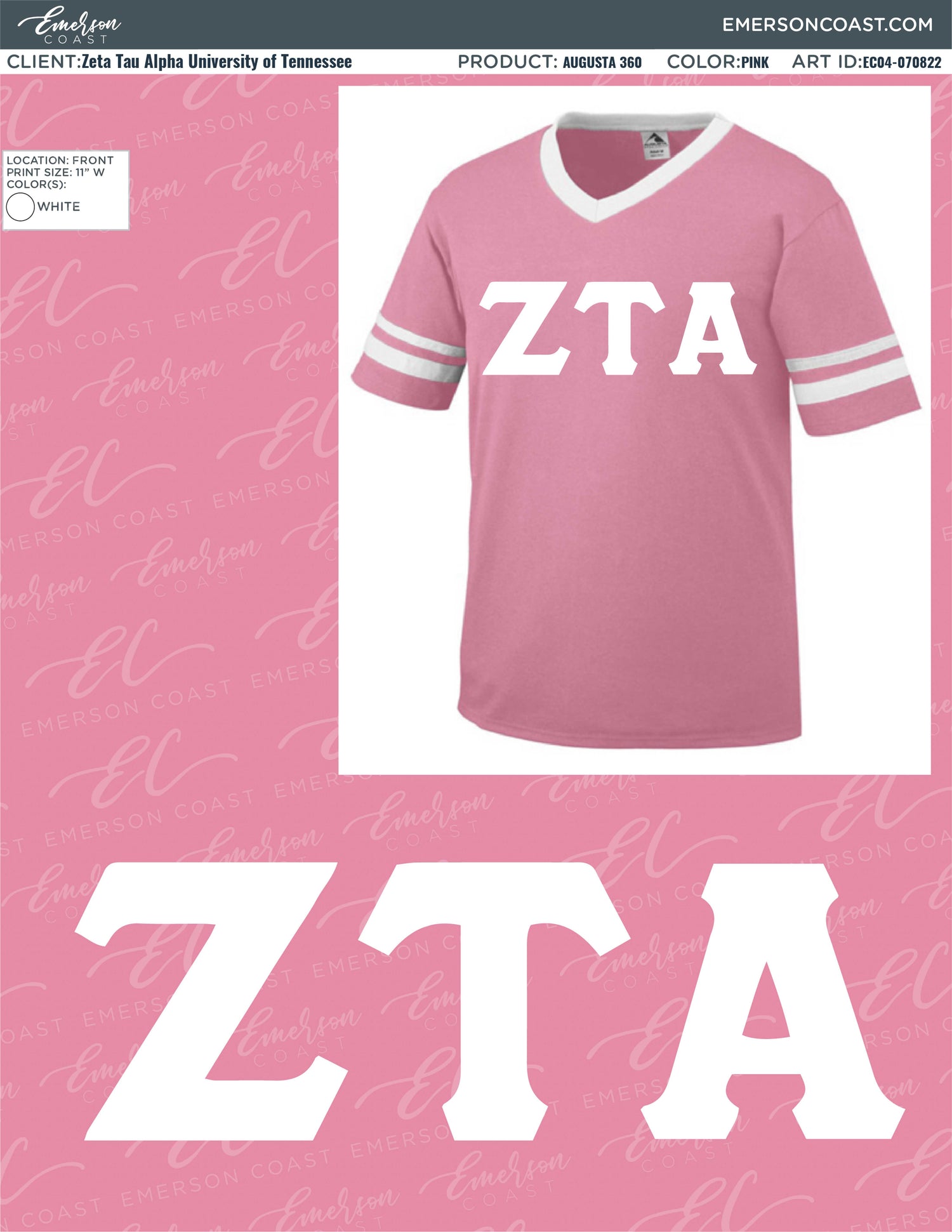 EC04-070822 Zeta Tau Alpha University of Tennessee Jersey 2022-01