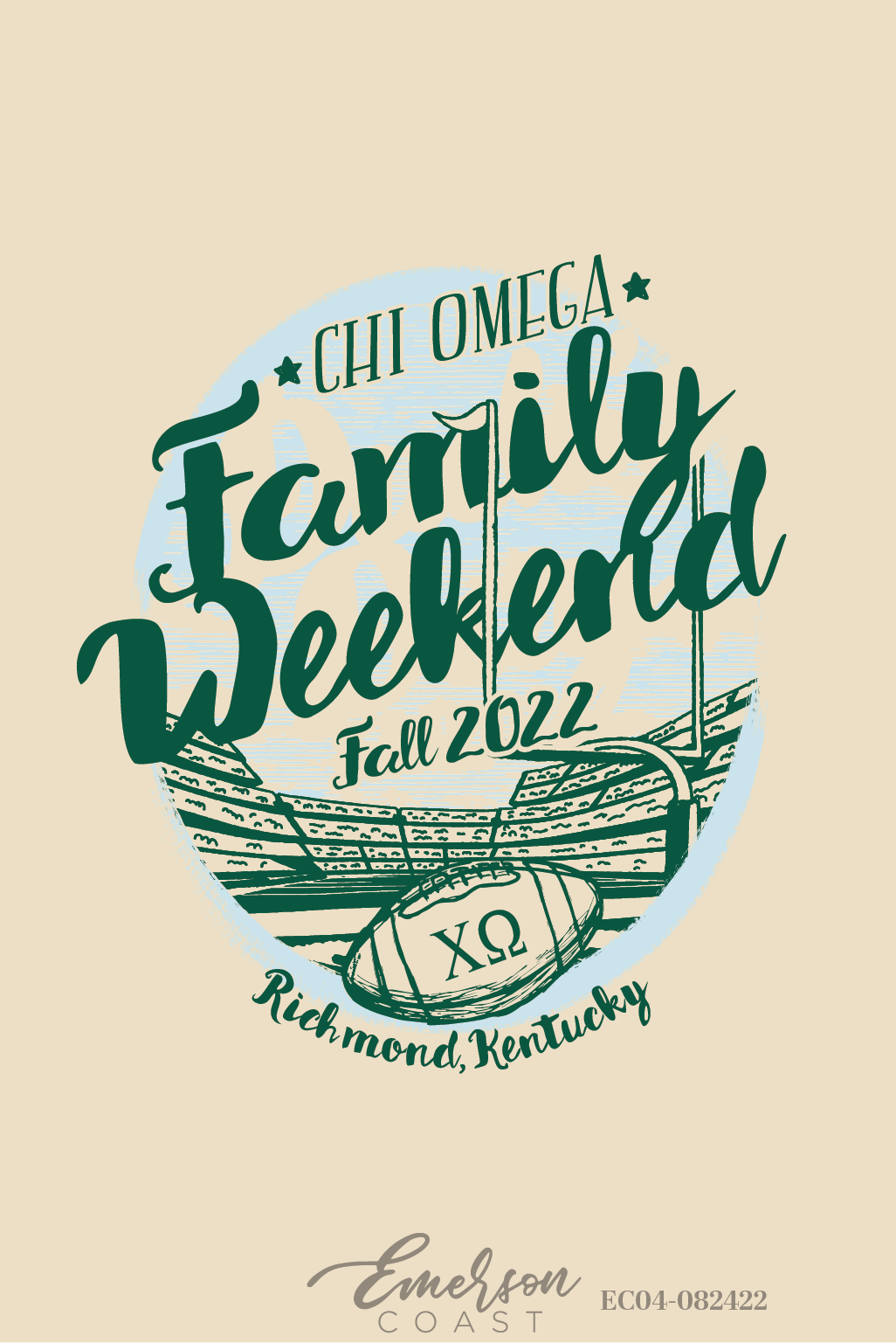 Chi Omega Eastern Kentucky University Family Weekend T-Shirt