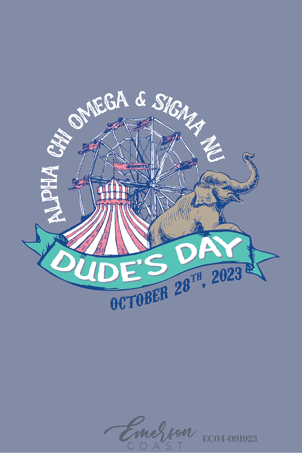 Alpha Chi Omega Carnival Dude's Day T-Shirt