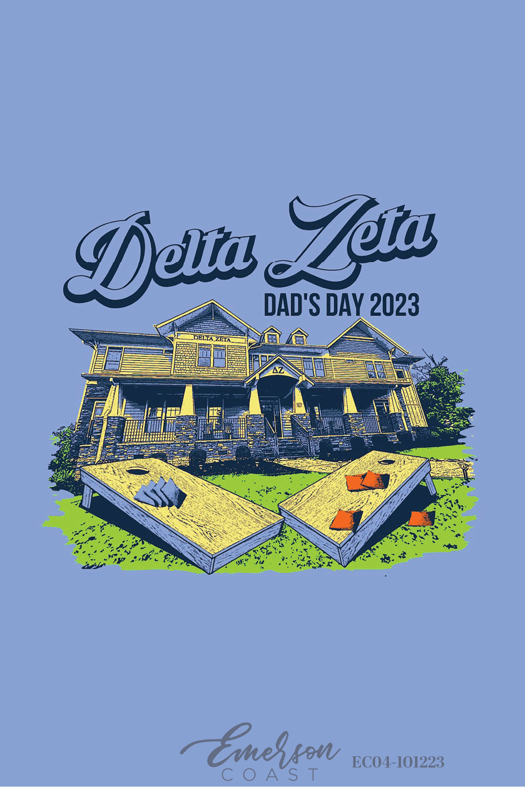Delta Zeta University Of Tennessee At Chattanooga Cornhole Dad's Day T-Shirt