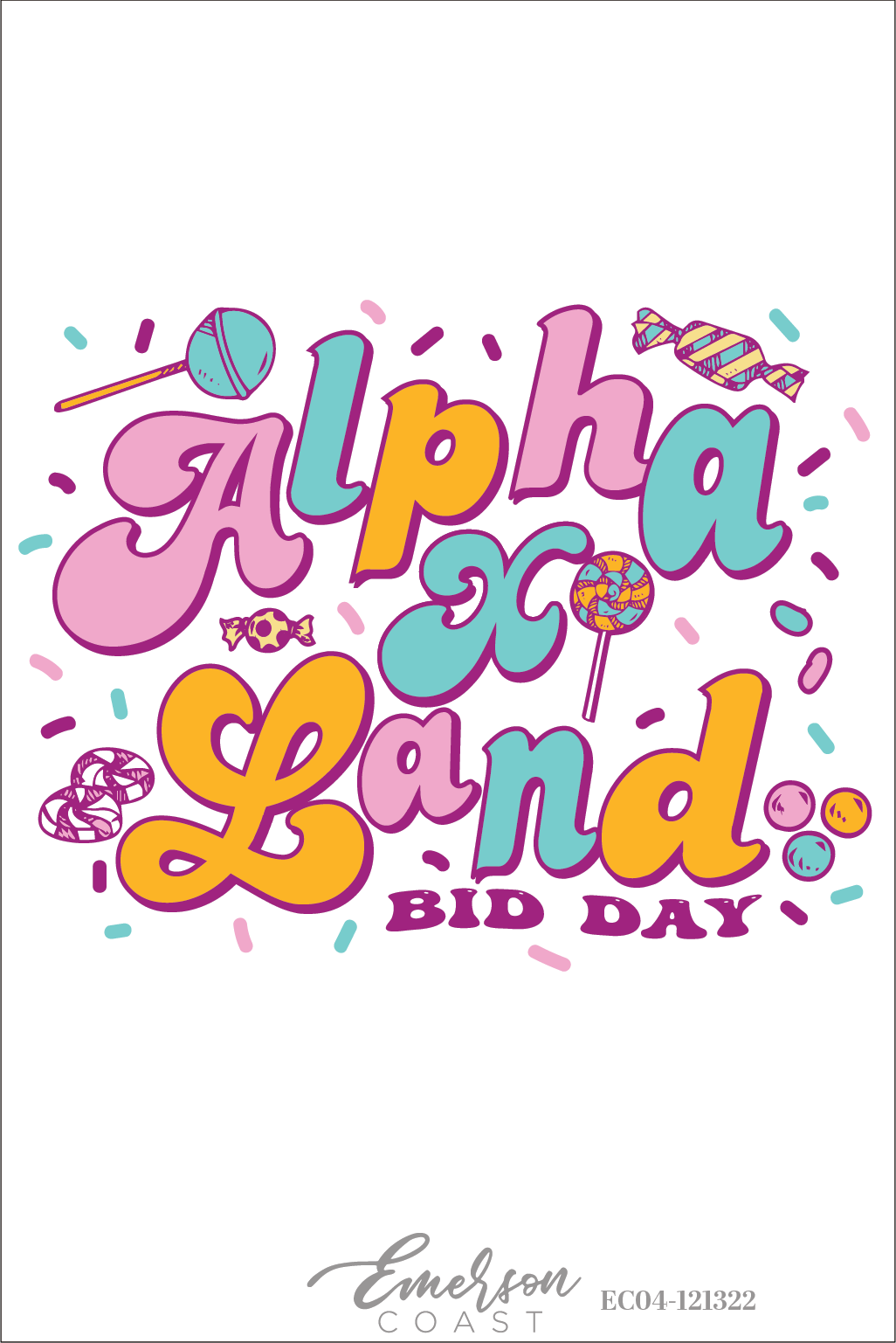 Alpha Xi Delta Candyland Bid Day T-Shirt