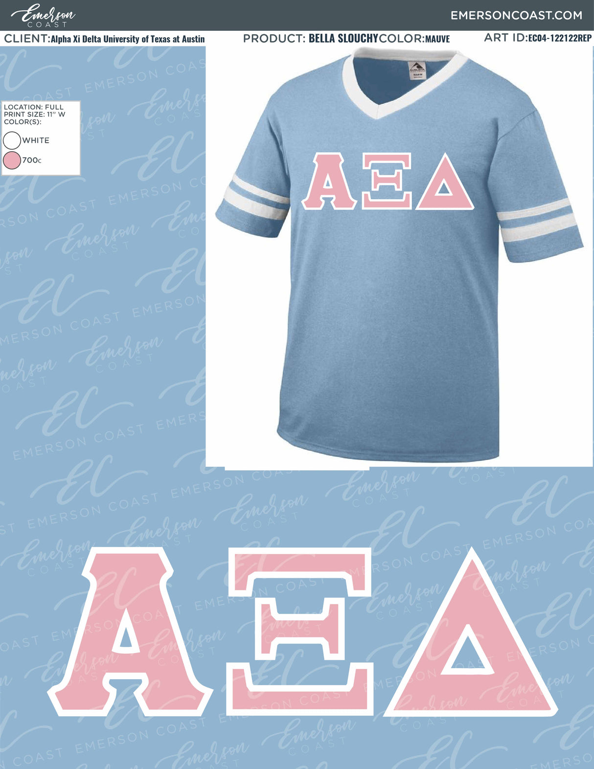 EC04-122122REP Alpha Xi Delta University of Texas at Austin Jersey 2022