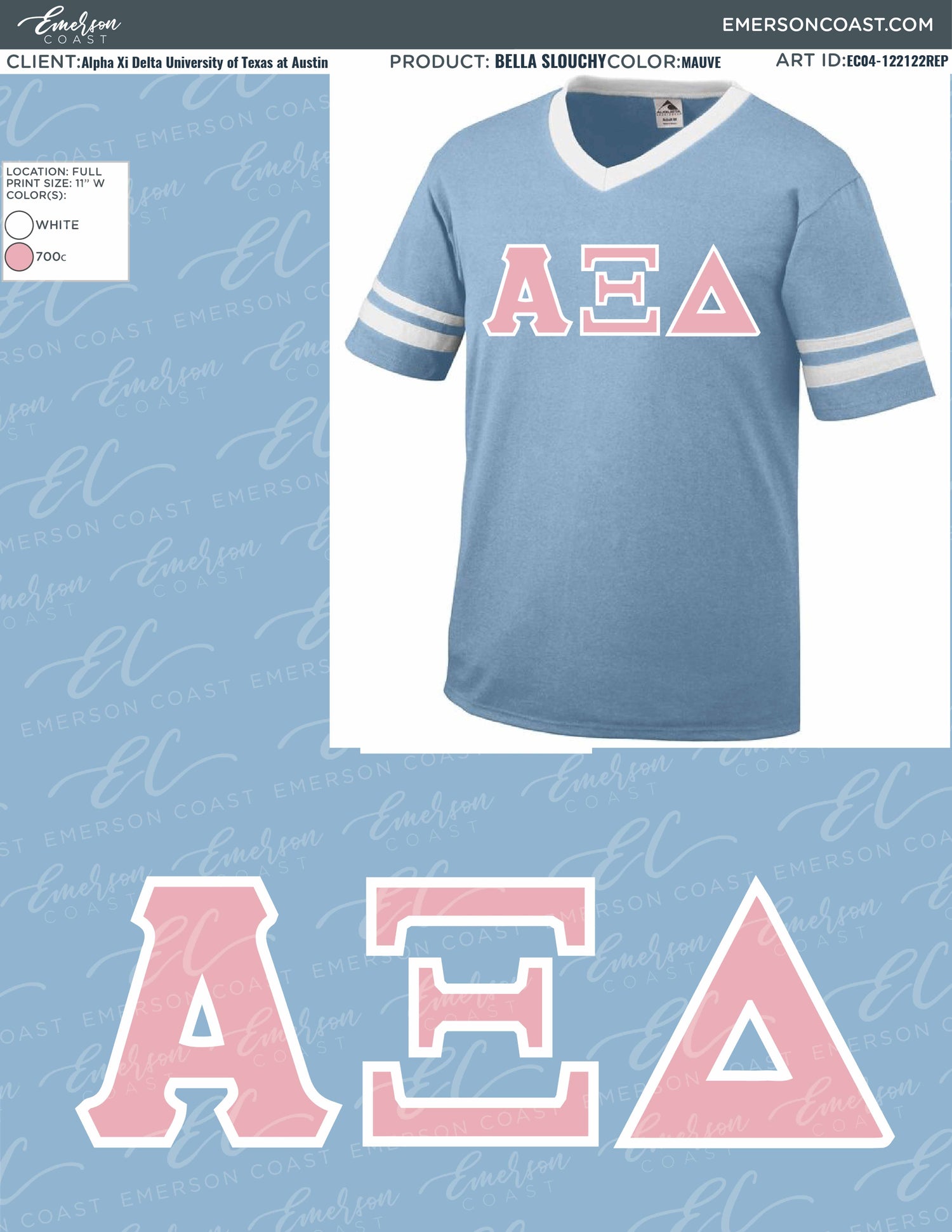 EC04-122122REP Alpha Xi Delta University of Texas at Austin Jersey 2022