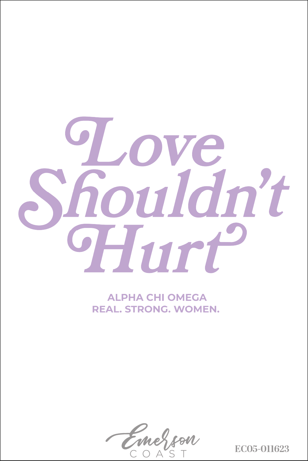 Alpha Chi Omega Love Shouldn't Hurt Philanthropy Hoodie